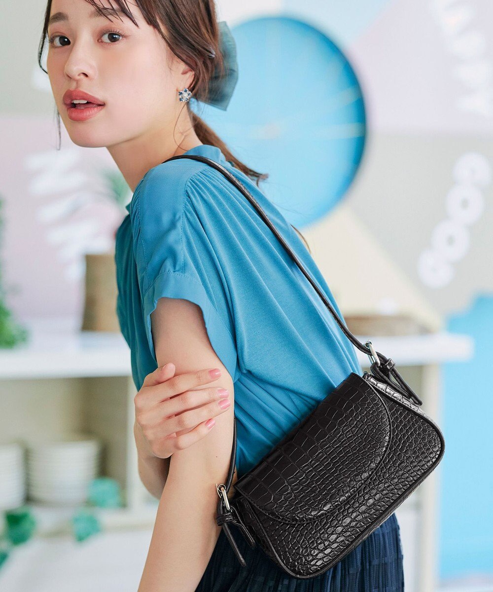 Tiaclasse 【安田美沙子さん着用・2TYPE肩紐/ショルダー&斜め掛け】フラップミニバッグ 