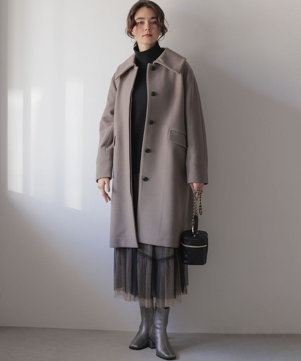 組曲 S ウールカシミヤミックス ロールネックニット 