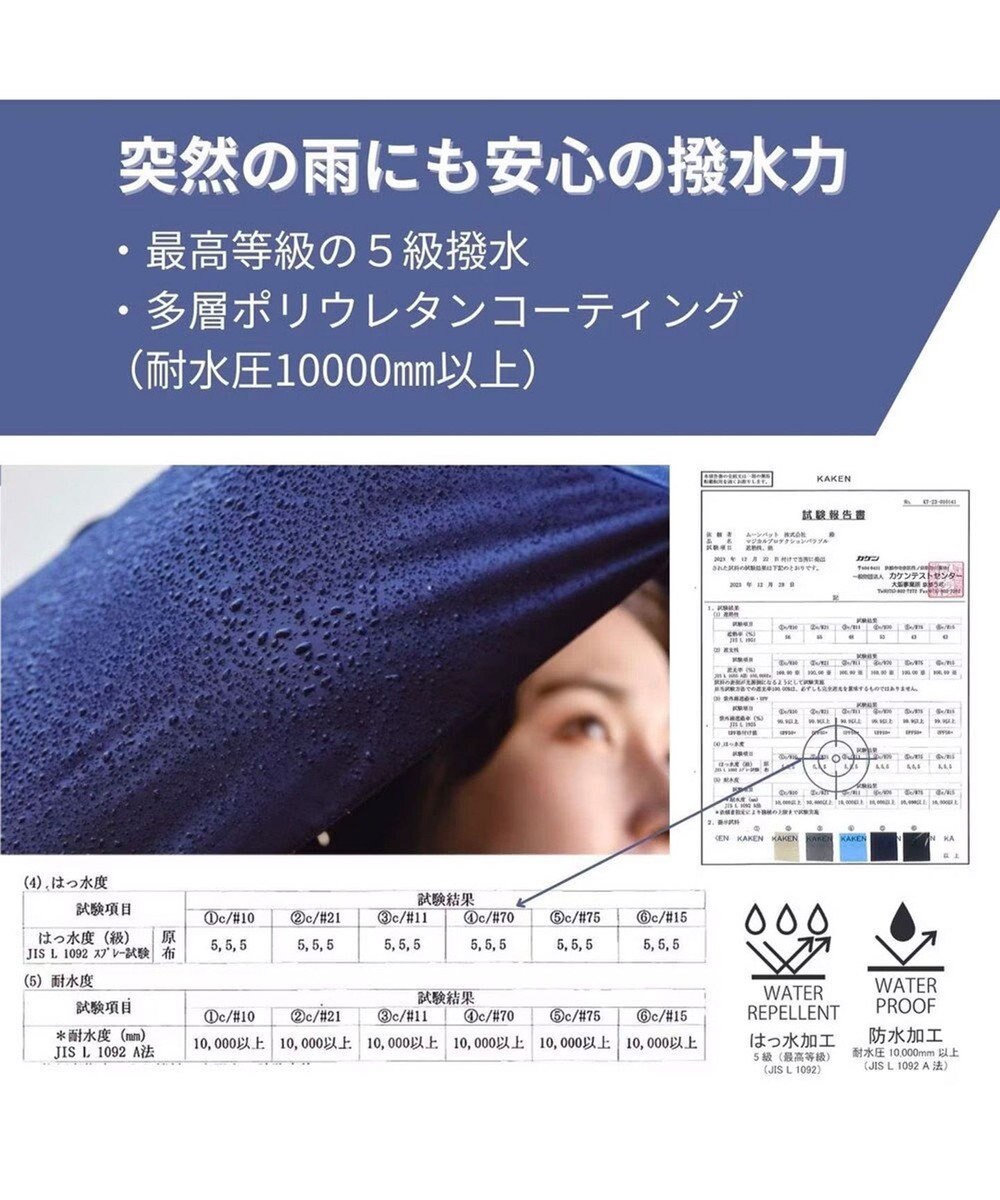 UNFILO 【マジカルテック×UNFILOコラボ】遮光率100％！ 晴雨兼用 日傘 