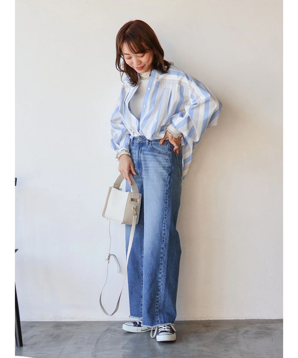 AMERICAN HOLIC イージーケア切替タックワイドシャツ 