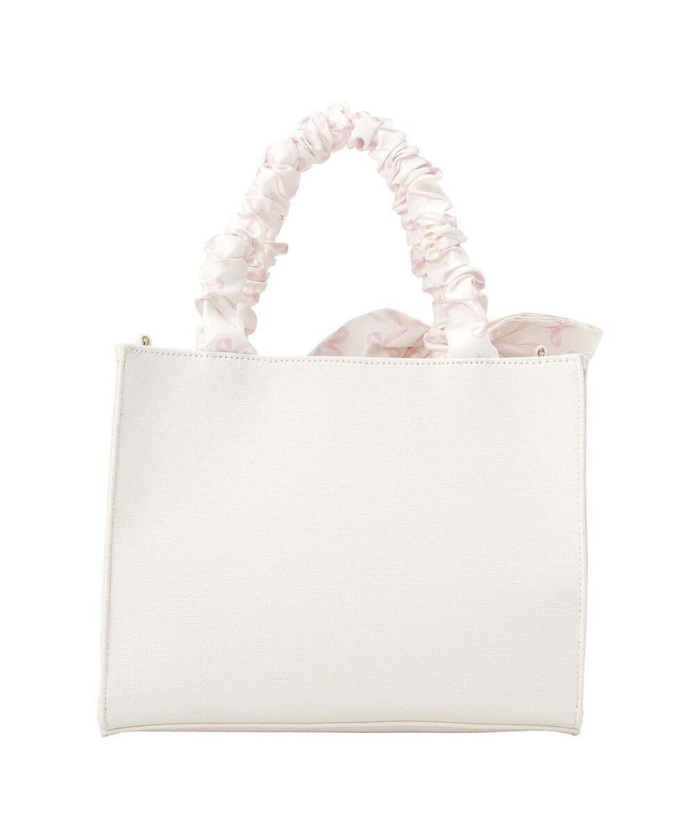 Maison de FLEUR スカーフ付きギャザーハンドル２Ｗａｙバッグ 