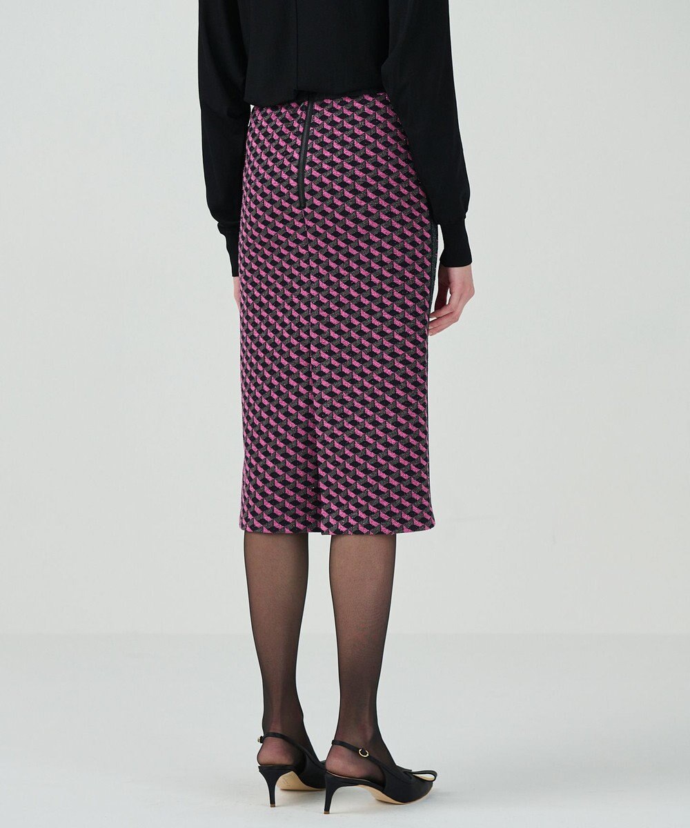 GRACE CONTINENTAL ラメジャガードラインスカート 