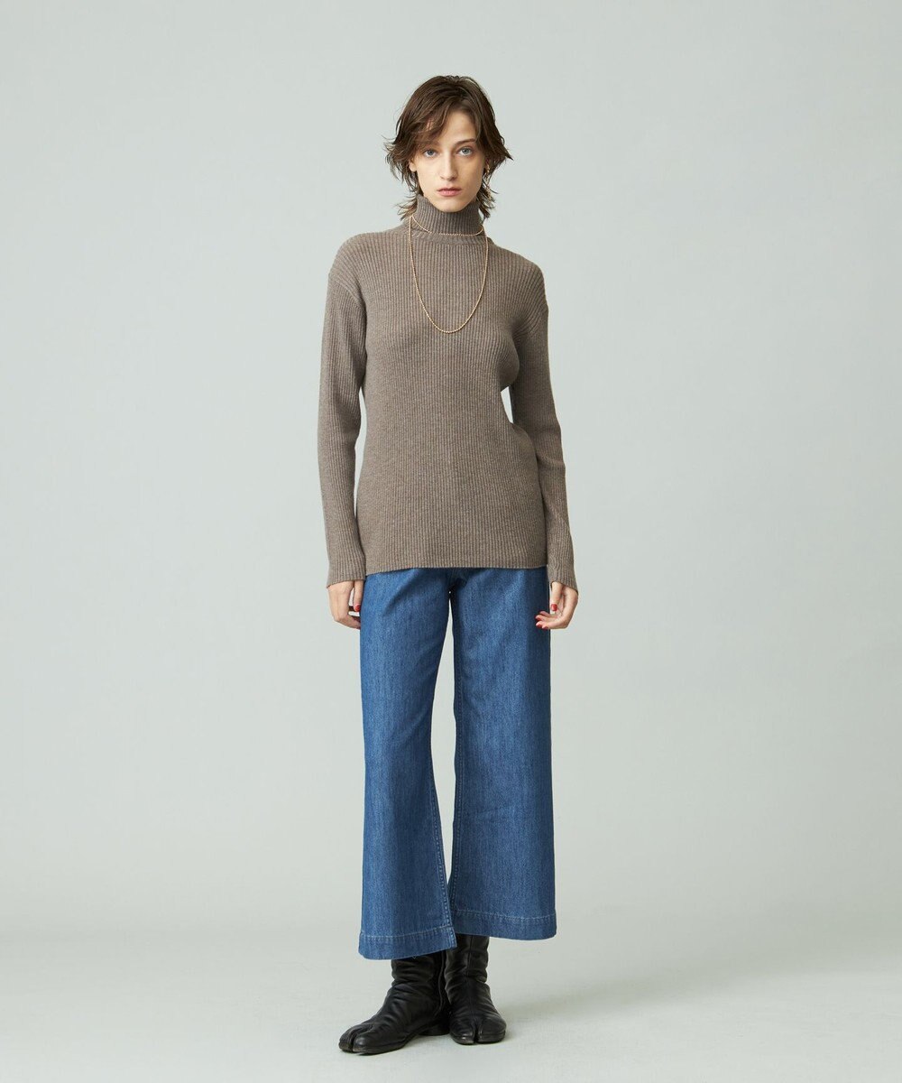 J.PRESS YORK STREET 【WOMEN】ANTI PILLING WOOL リブタートルニット 