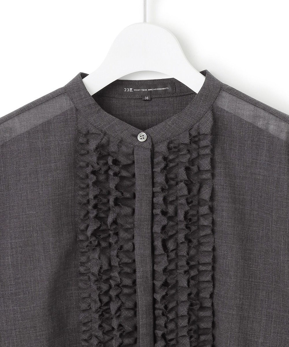 23区 L 【VERY11月号掲載/洗える】TWボイル フリルディテール ブラウス 