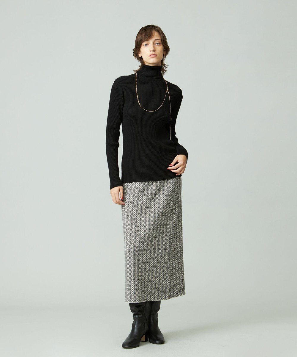 J.PRESS YORK STREET 【WOMEN】ANTI PILLING WOOL リブタートルニット 