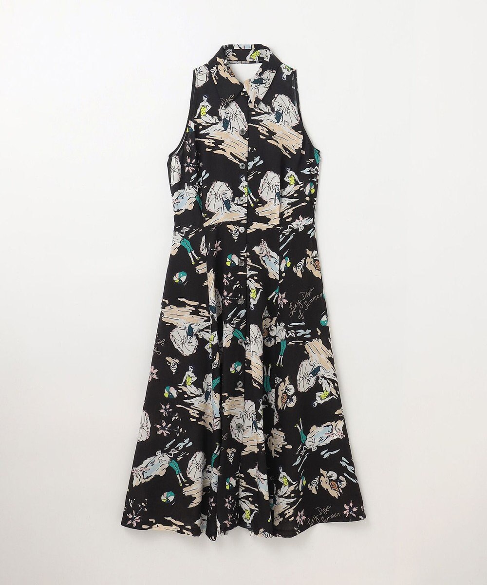 GRACE CONTINENTAL バックコンシャスプリントワンピース 