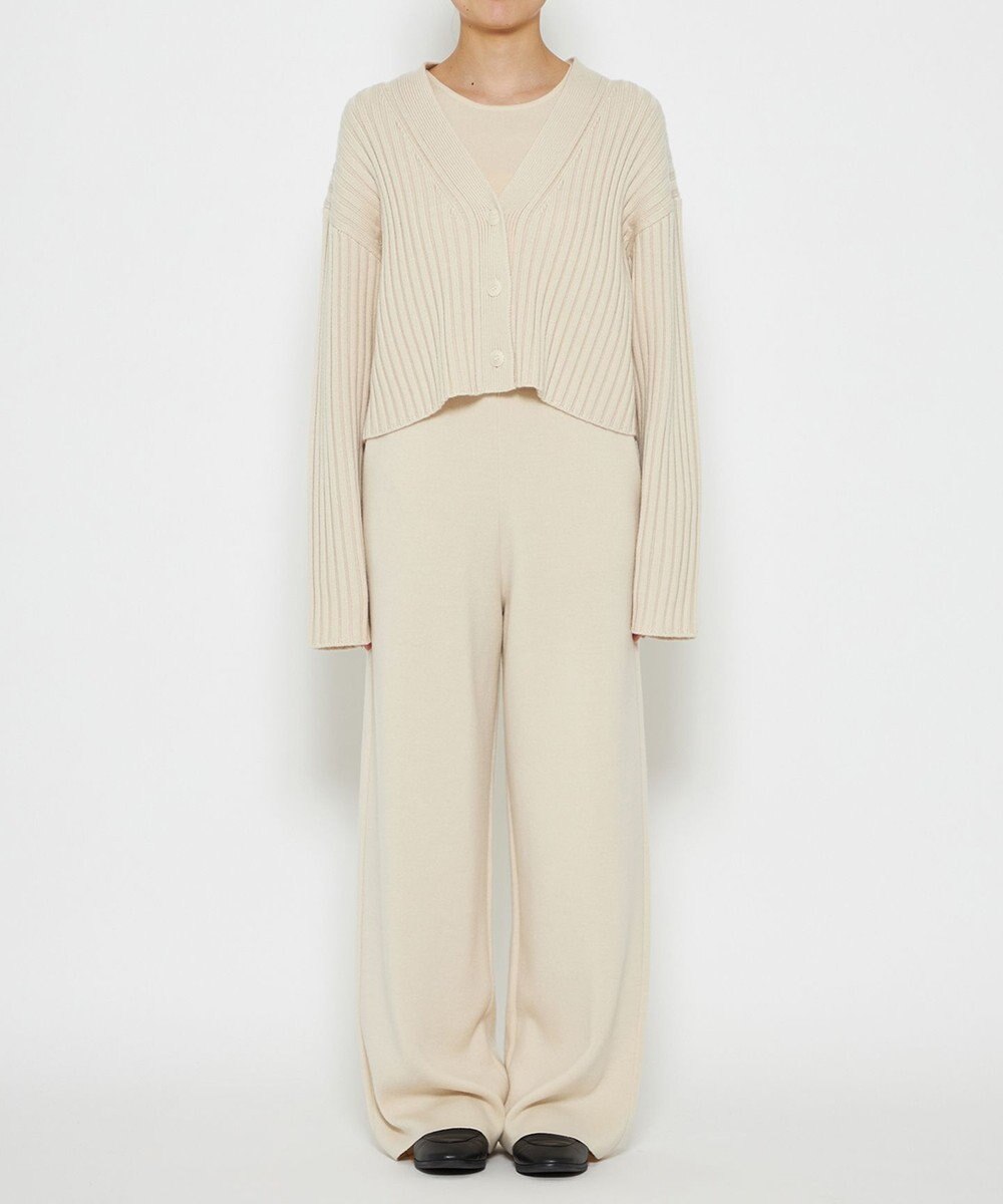 uncrave 【洗える】メリノウール ショートカーディガン（uncrave WHITE） 