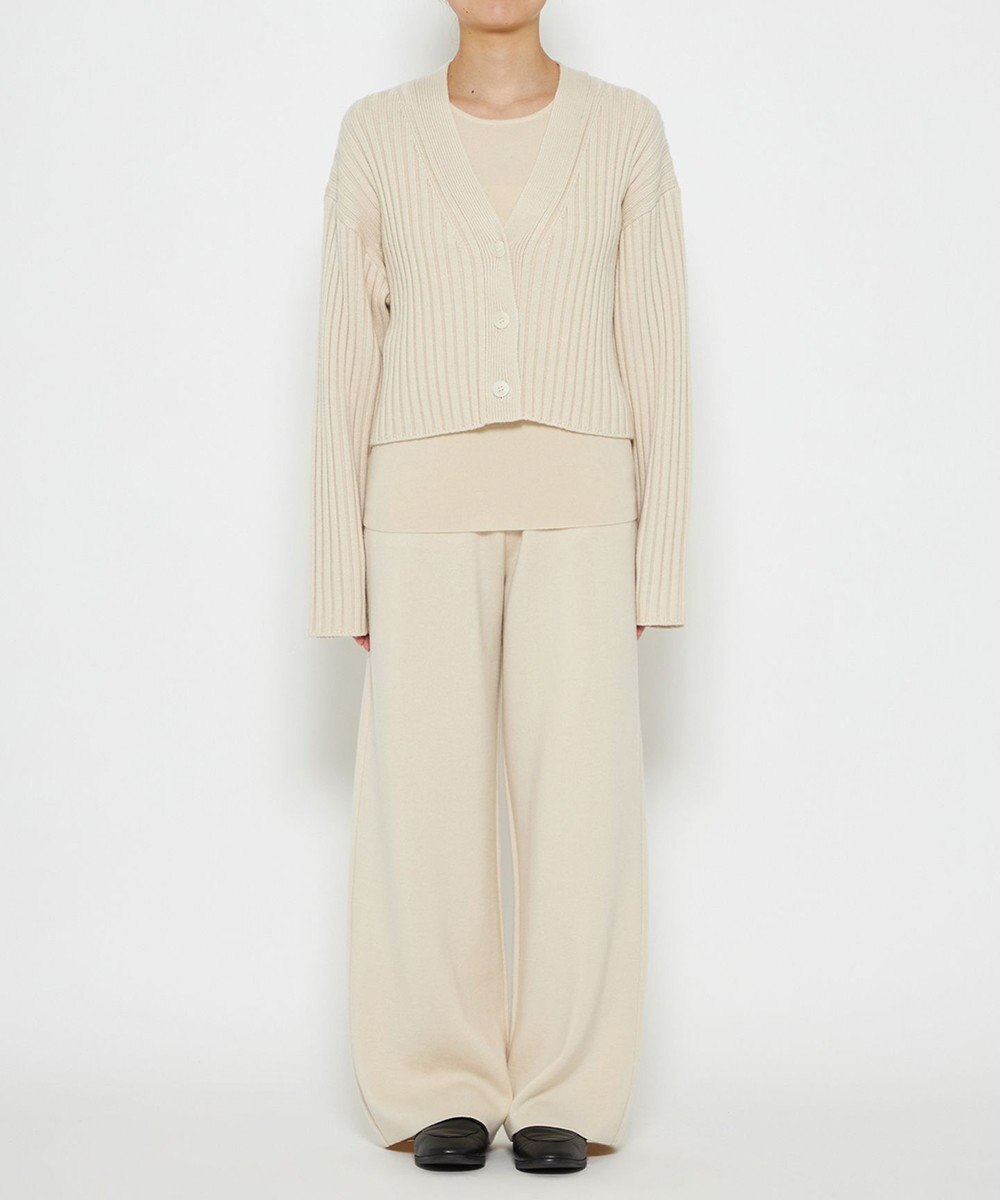 uncrave 【洗える】メリノウール ショートカーディガン（uncrave WHITE） 