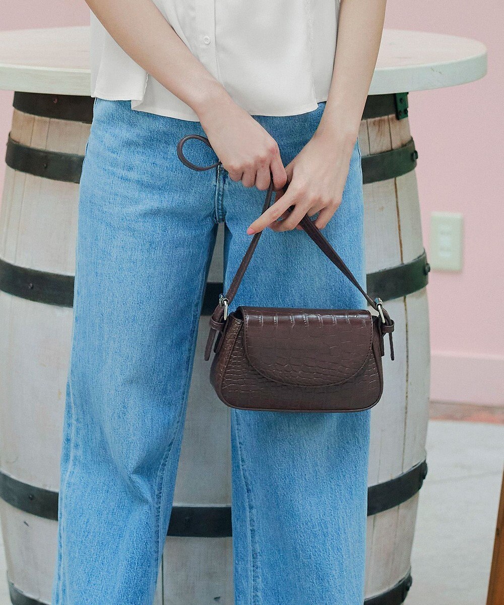 Tiaclasse 【安田美沙子さん着用・2TYPE肩紐/ショルダー&斜め掛け】フラップミニバッグ 