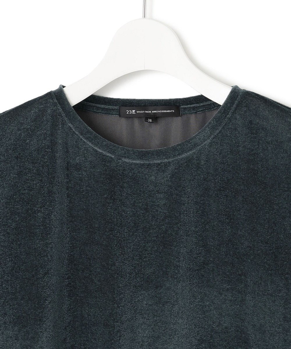 23区 【洗える】シアーベロア ロングスリーブ Tシャツ 