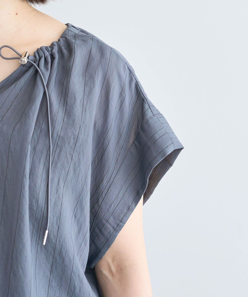 Green Parks ドロストネックフレンチスリーブブラウス 