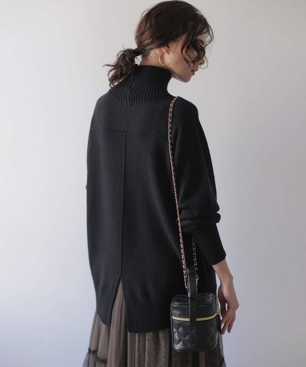 組曲 S ウールカシミヤミックス ロールネックニット 