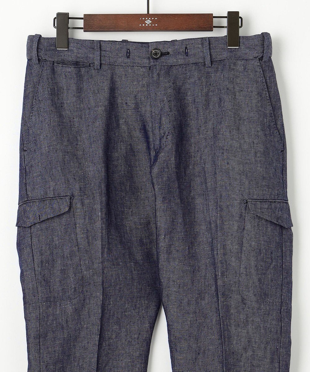 JOSEPH ABBOUD 【ウエストも伸びる！/JAPANファブリック/イージーパンツ/清涼/セットアップ】リネンデニム パンツ 
