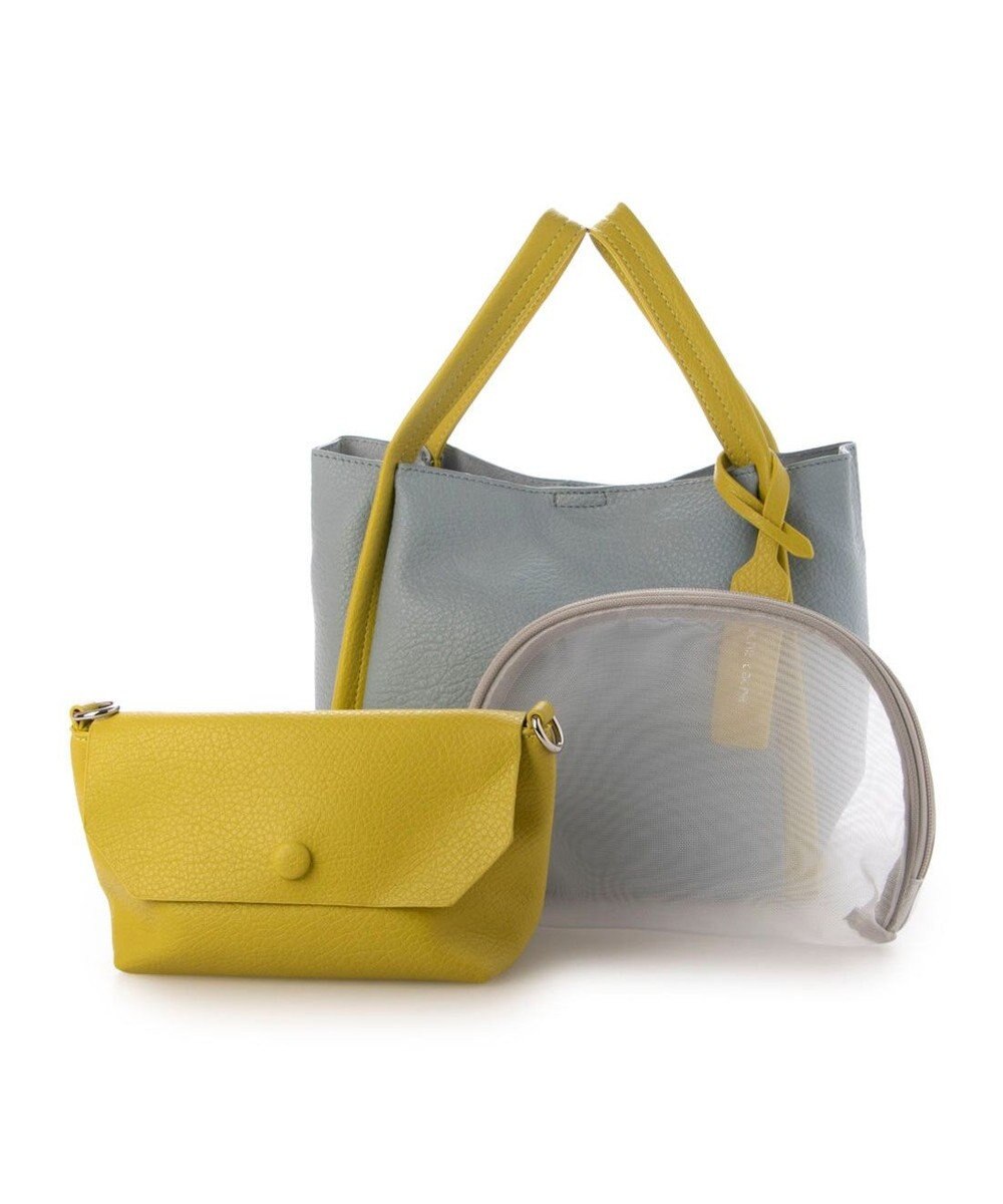 UNBILLION カシュカシュ cachecache / ミニショルダー付きソフトレザー調ミニトートバッグ 