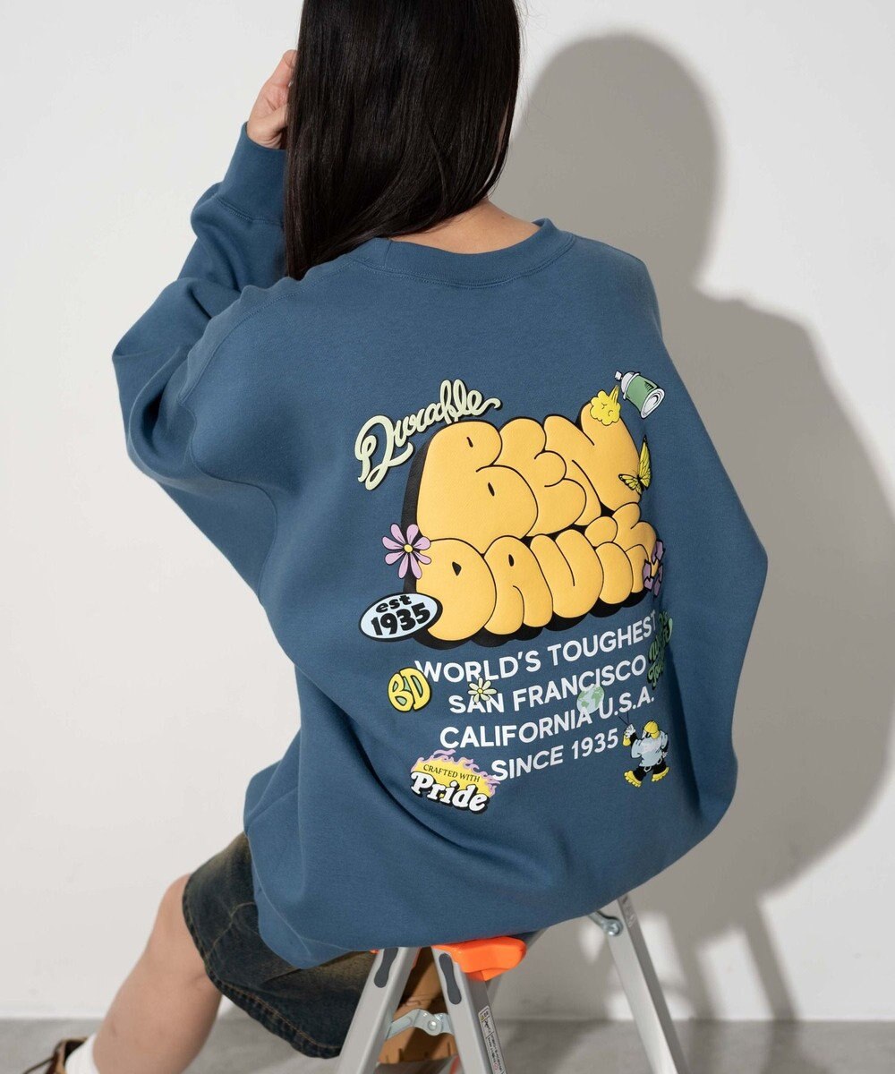 WEGO 【ユニセックス着用ITEM/MLサイズ展開/裏起毛】別注BENDAVISプランプロゴプルオーバー 