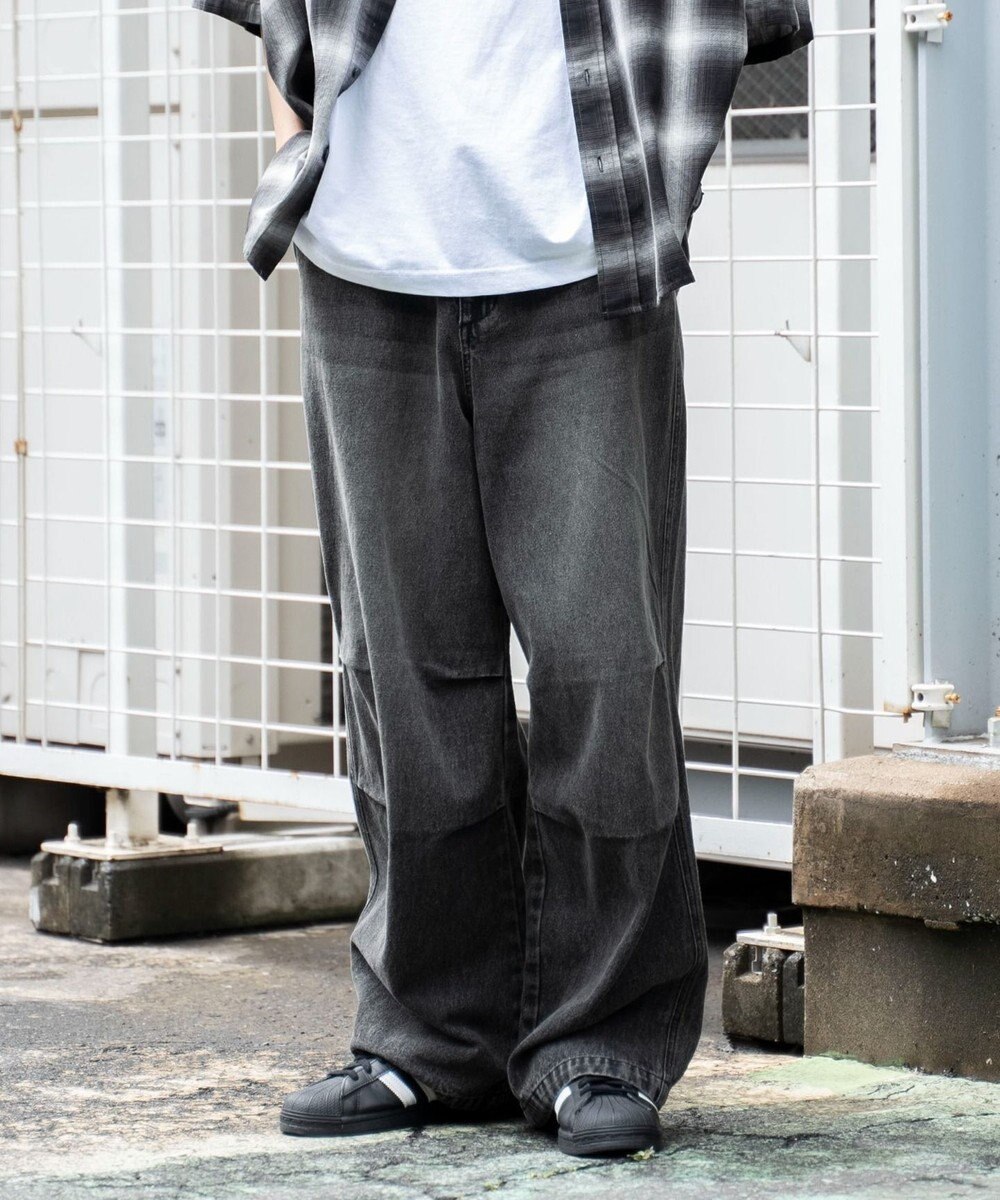 WEGO デニムパラシュートパンツ 