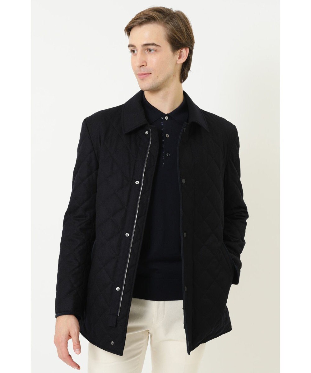 DAKS ウールフラノステンカラージャケット 