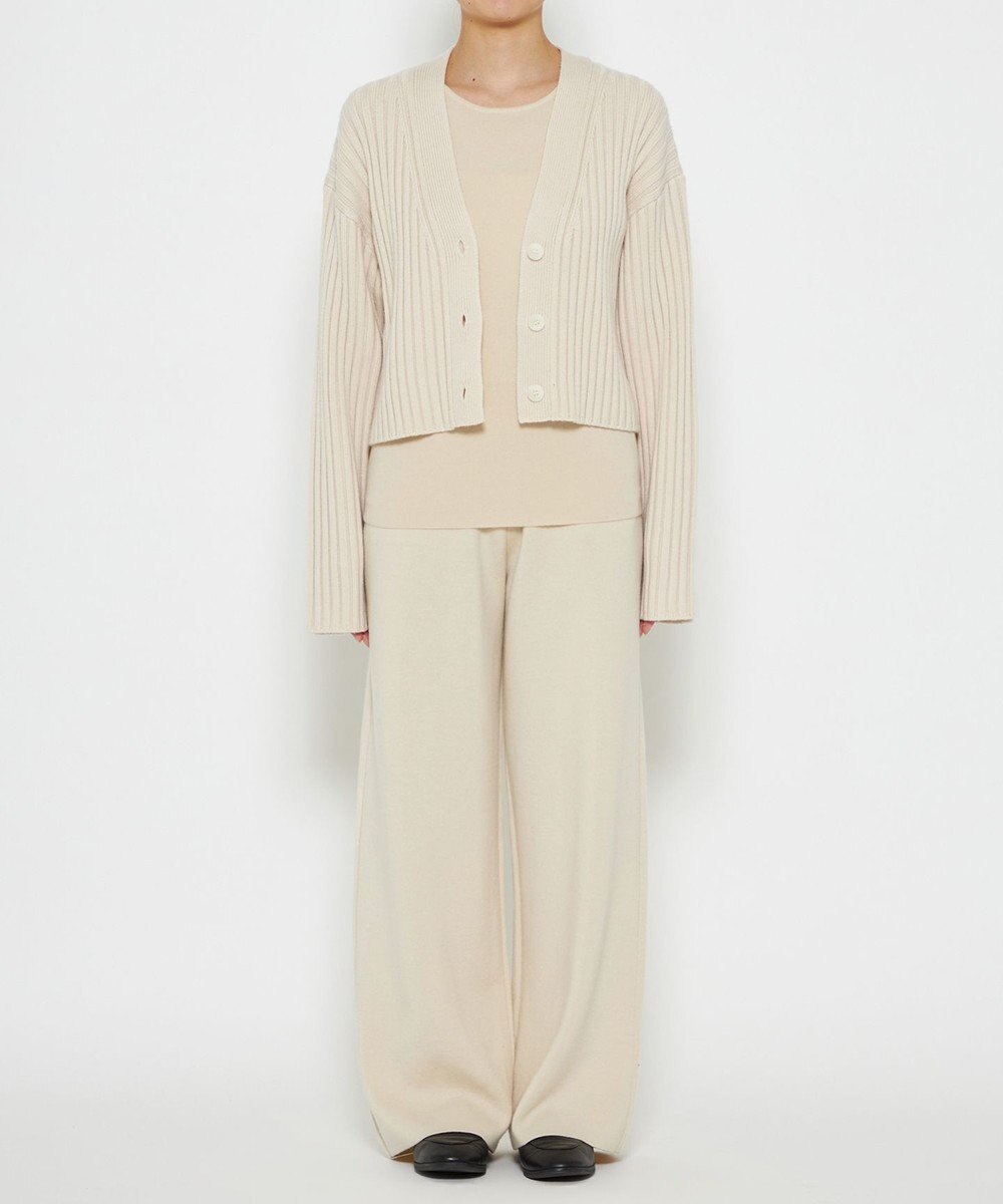 uncrave 【洗える】メリノウール ショートカーディガン（uncrave WHITE） 