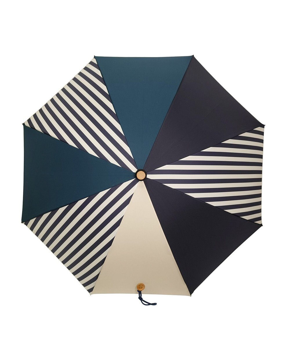 +RING 【UVカット95%以上】【UPF50＋】プラスリング レディース向け 晴雨兼用（長ショート） NVY/WHT T1300 