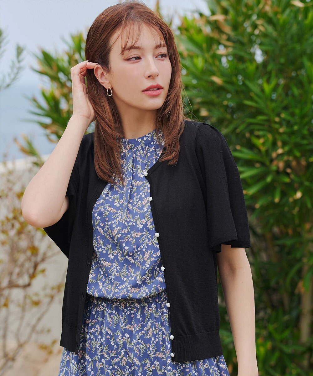 Tiaclasse 【洗える】フレアスリーブカーディガン 