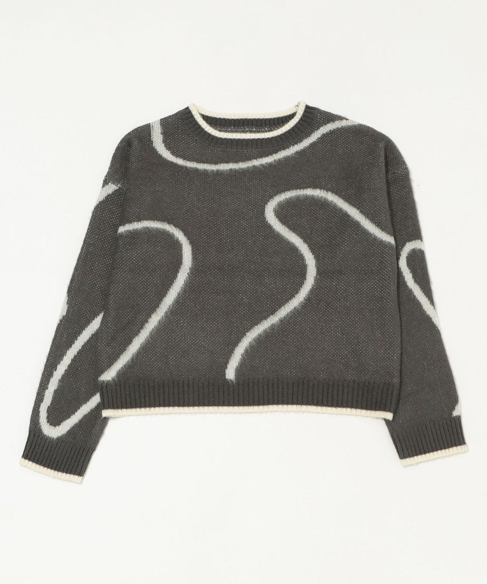 WEGO 【25年秋冬新作】ニュアンスライン配色プルオーバー 