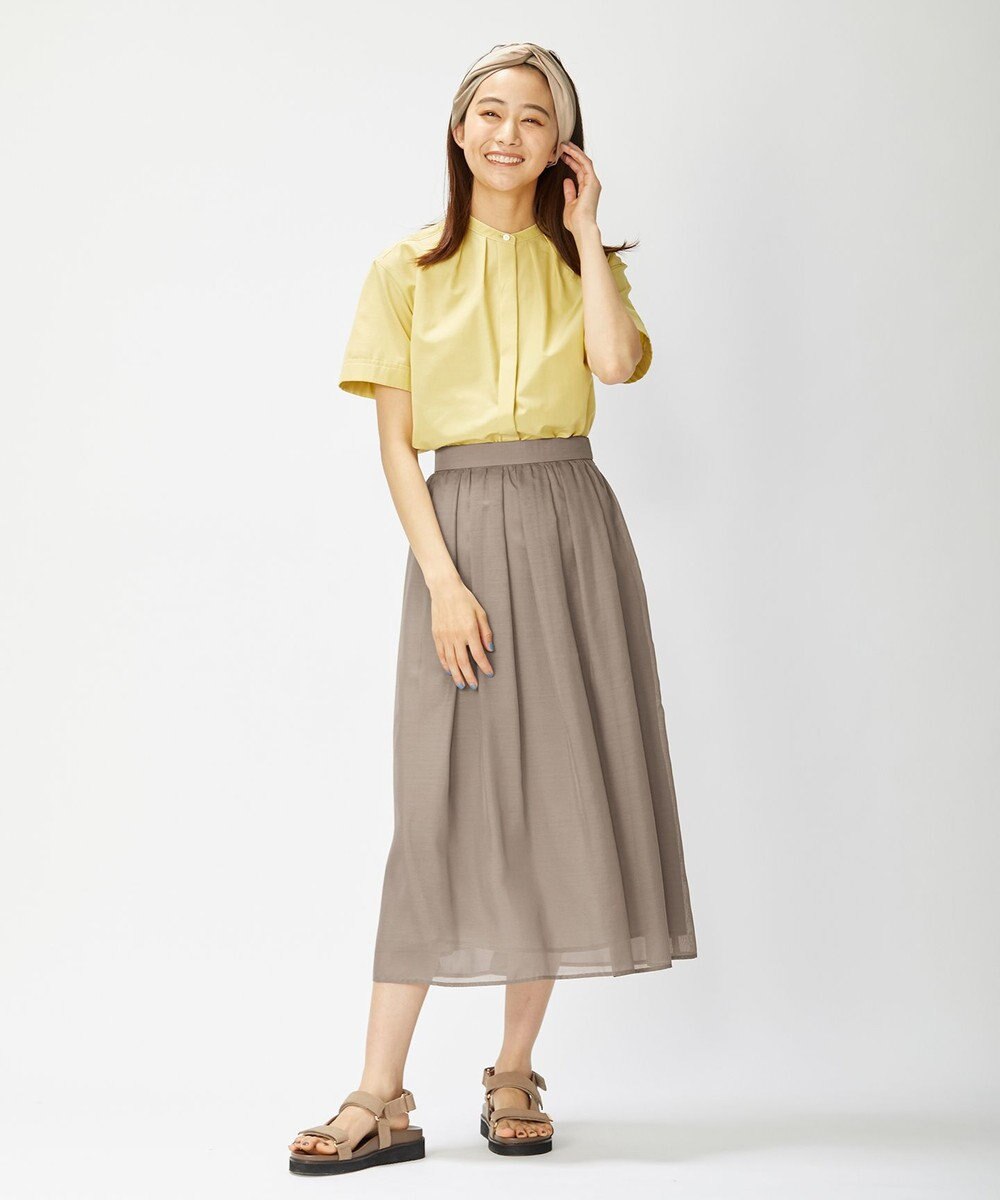 J.PRESS LADIES 【洗える】ブライトスパンボイルAタック スカート 