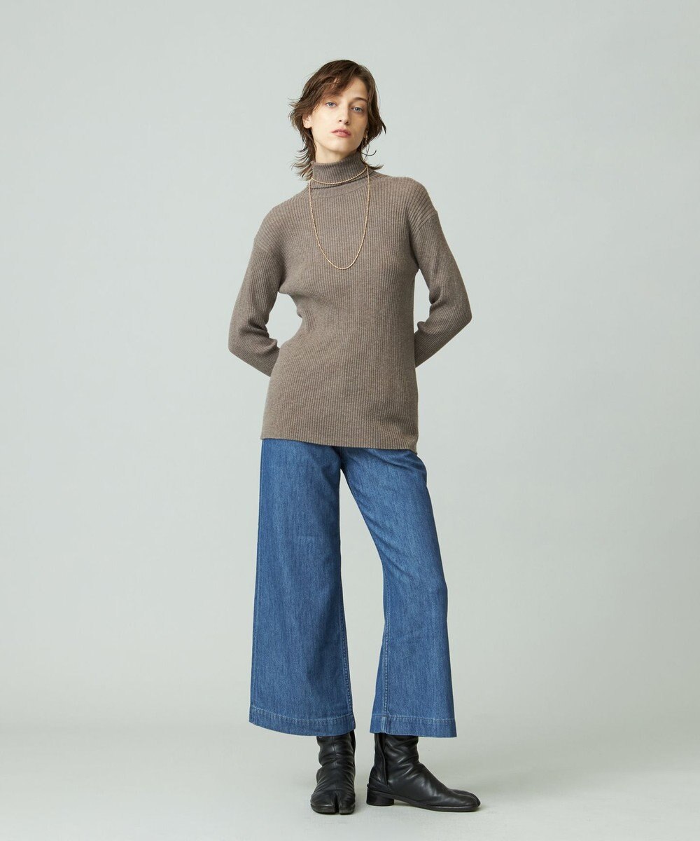 J.PRESS YORK STREET 【WOMEN】ANTI PILLING WOOL リブタートルニット 