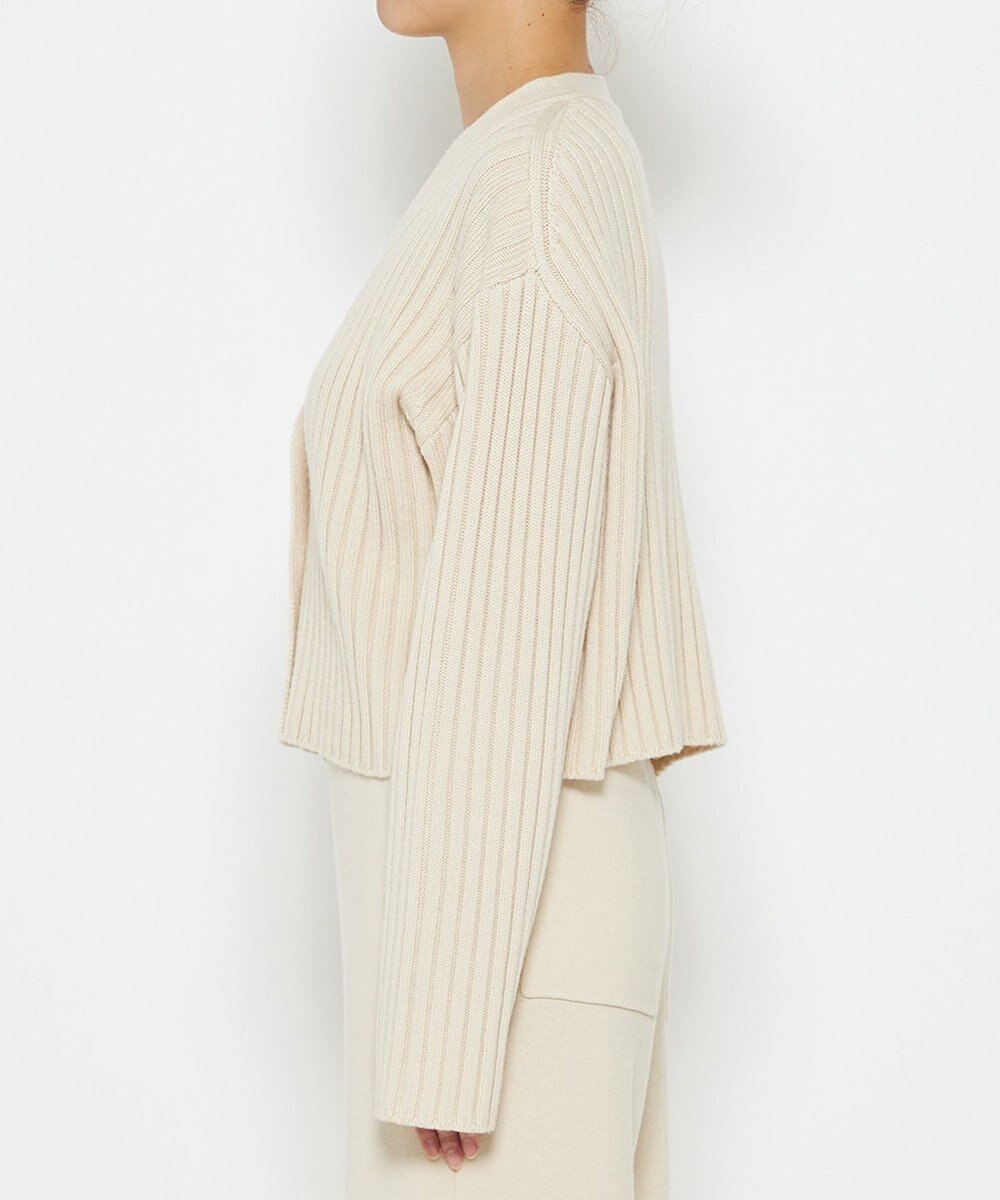 uncrave 【洗える】メリノウール ショートカーディガン（uncrave WHITE） 