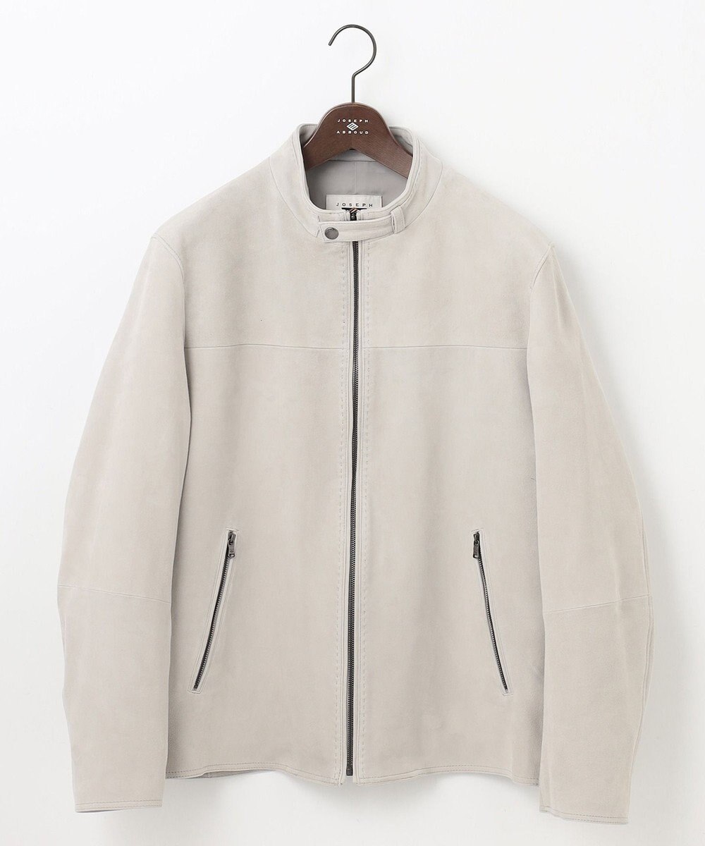 JOSEPH ABBOUD 【キングサイズ・スプリングレザー/スウェード】ゴートスウェード シングル ライダース 