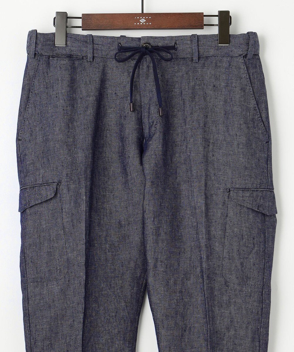 JOSEPH ABBOUD 【ウエストも伸びる！/JAPANファブリック/イージーパンツ/清涼/セットアップ】リネンデニム パンツ 
