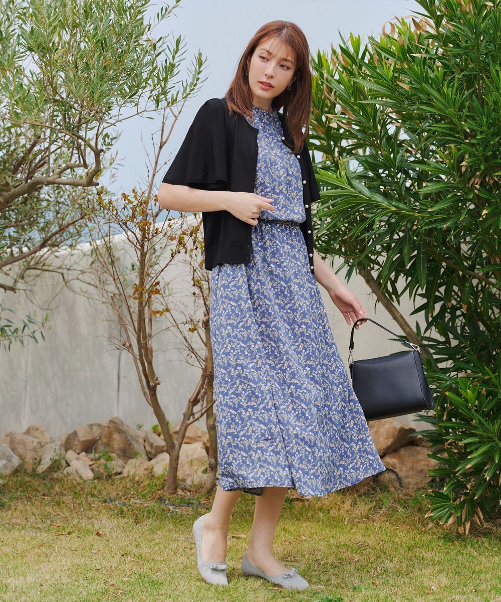 Tiaclasse 【洗える】フレアスリーブカーディガン 