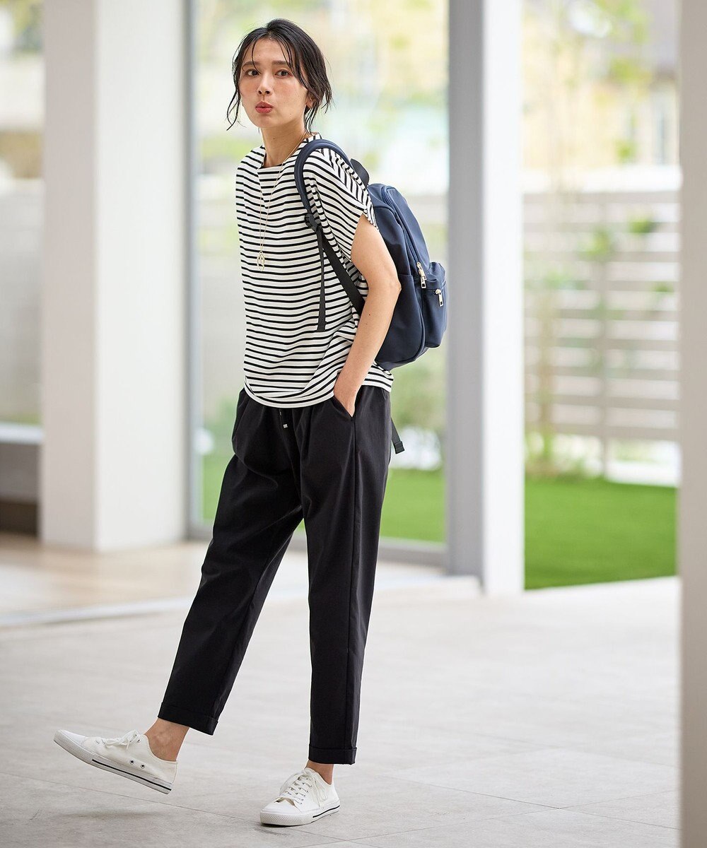 ANY 【洗濯機可/接触冷感/UVカット/アンチピリング】ドライポンチフレンチスリーブプルオーバー 