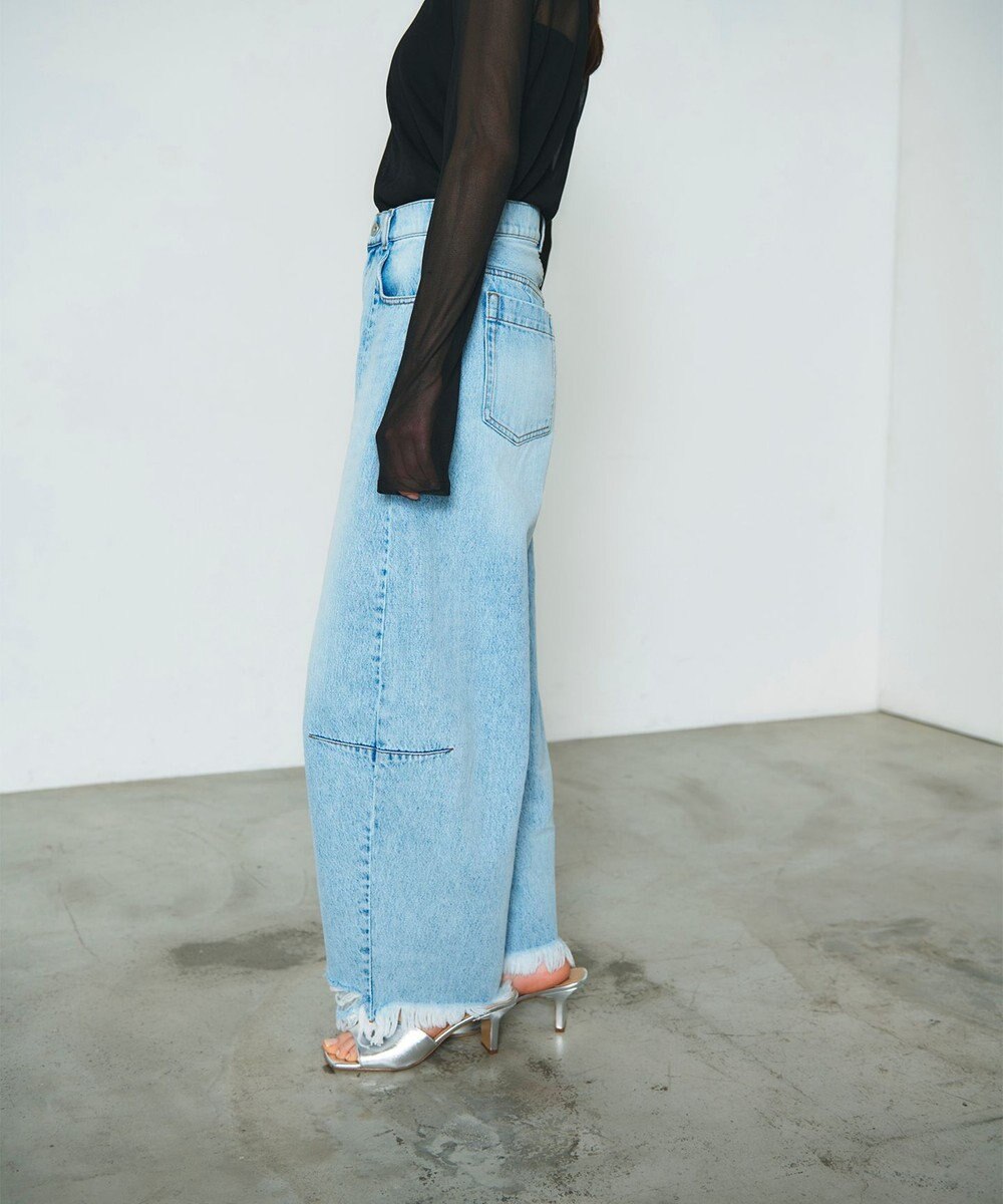 GRACE CONTINENTAL 切替ボリュームデニム 