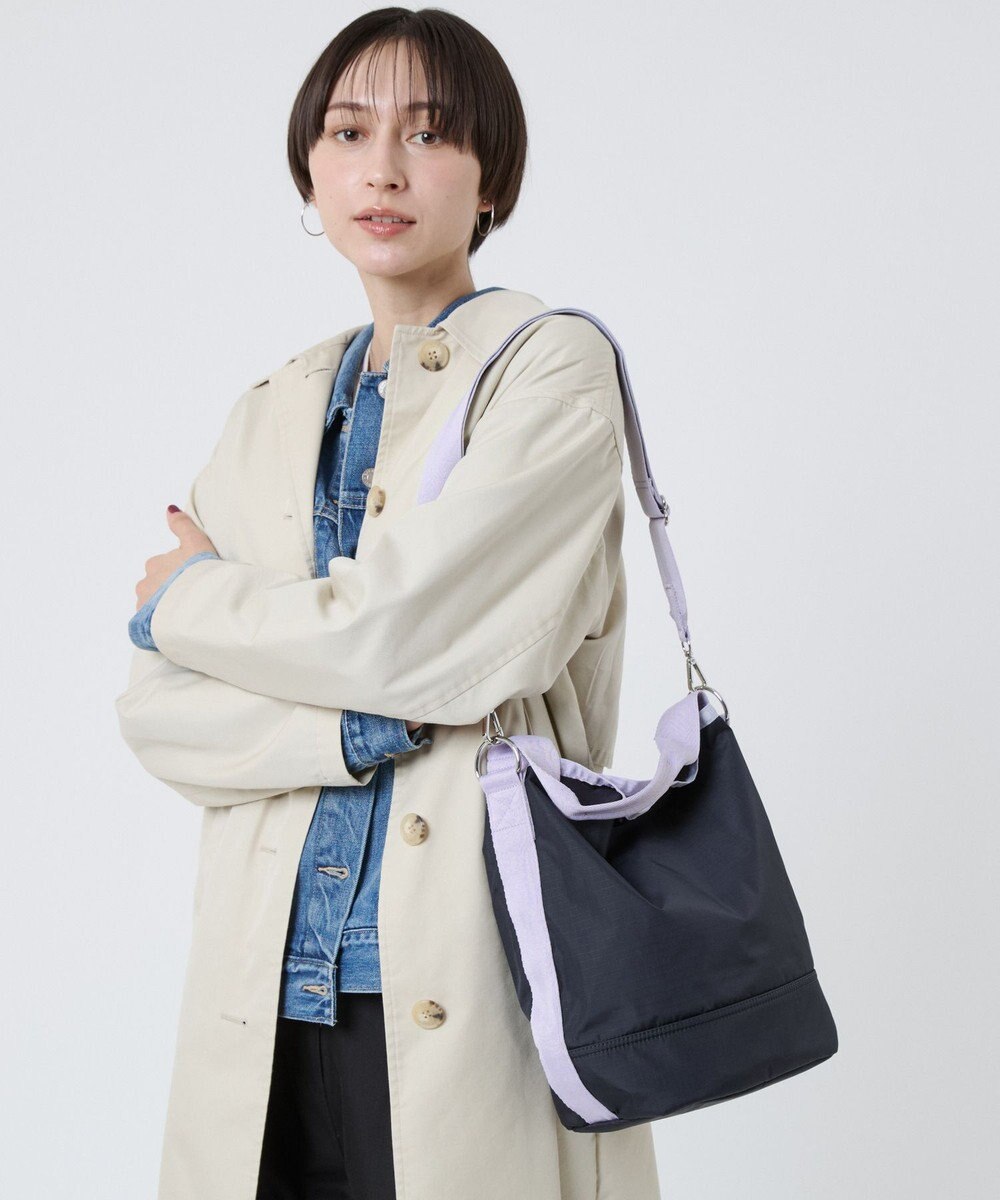 LeSportsac CONVERTIBLE BUCKET BAG/ディープシー/ソフトラベンダー 