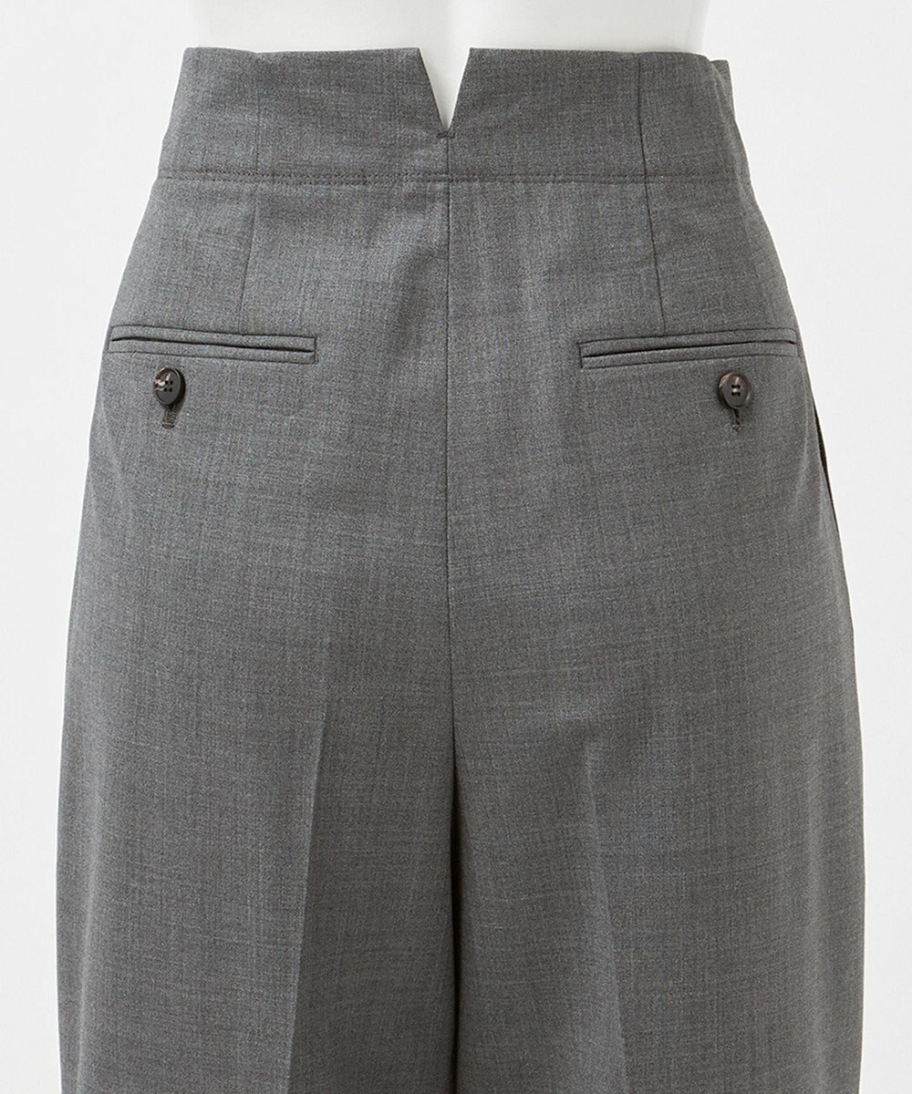 23区 【エステータ】ウールトロドライストレッチ タックワイドパンツ 