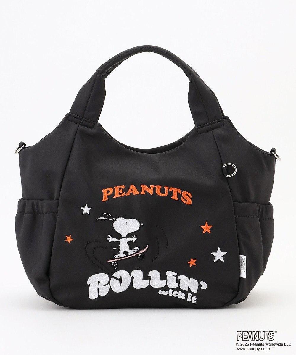 Y'SACCS SNOOPYデザイン サイドギャザー2wayトート　Mサイズ(スケートボード） 