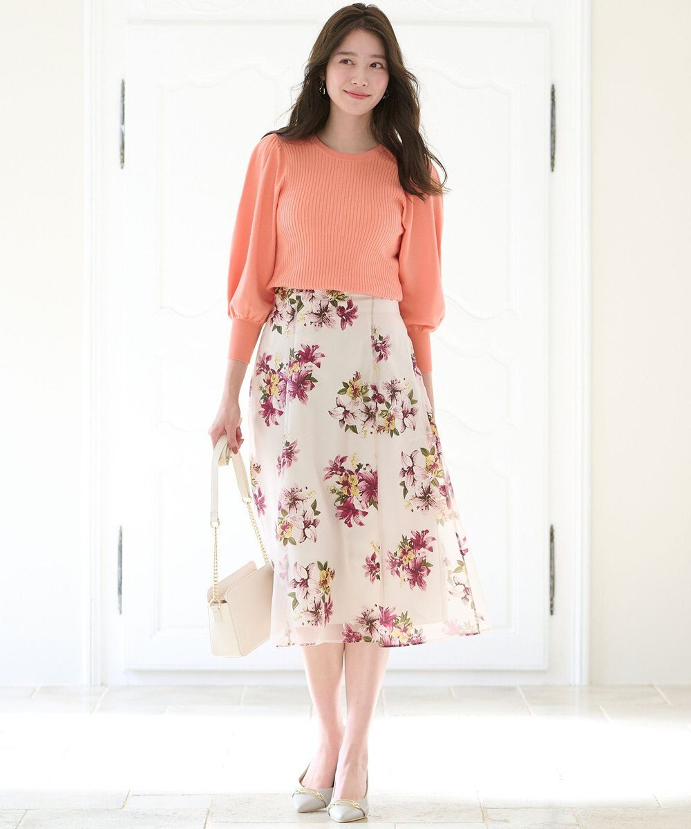 ANY SIS 【洗える】フラワーカラー2WAY ニット 