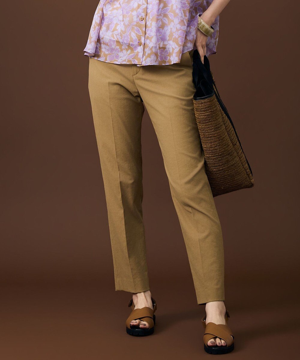 自由区 S 【SHIHOさん着用・昨年大好評・新色追加・後ろウエストゴム】シェルタリングテーパード パンツ 