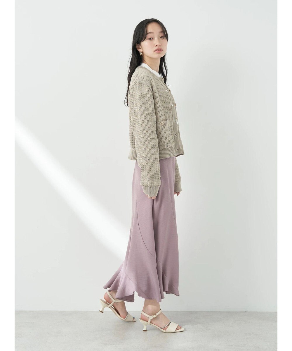 earth music&ecology 透かし柄ポケットカーディガン 