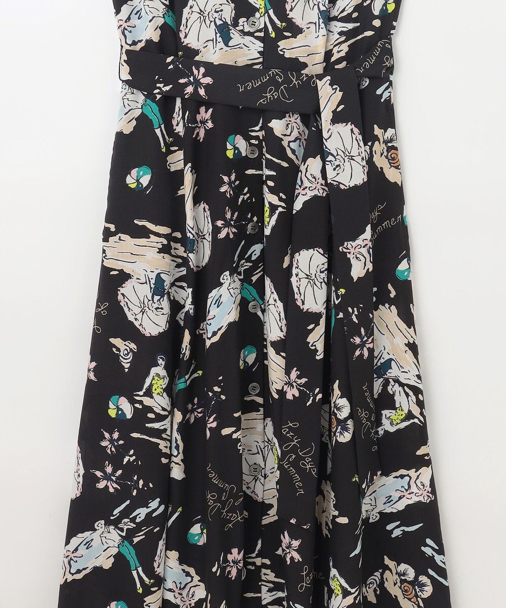 GRACE CONTINENTAL バックコンシャスプリントワンピース 