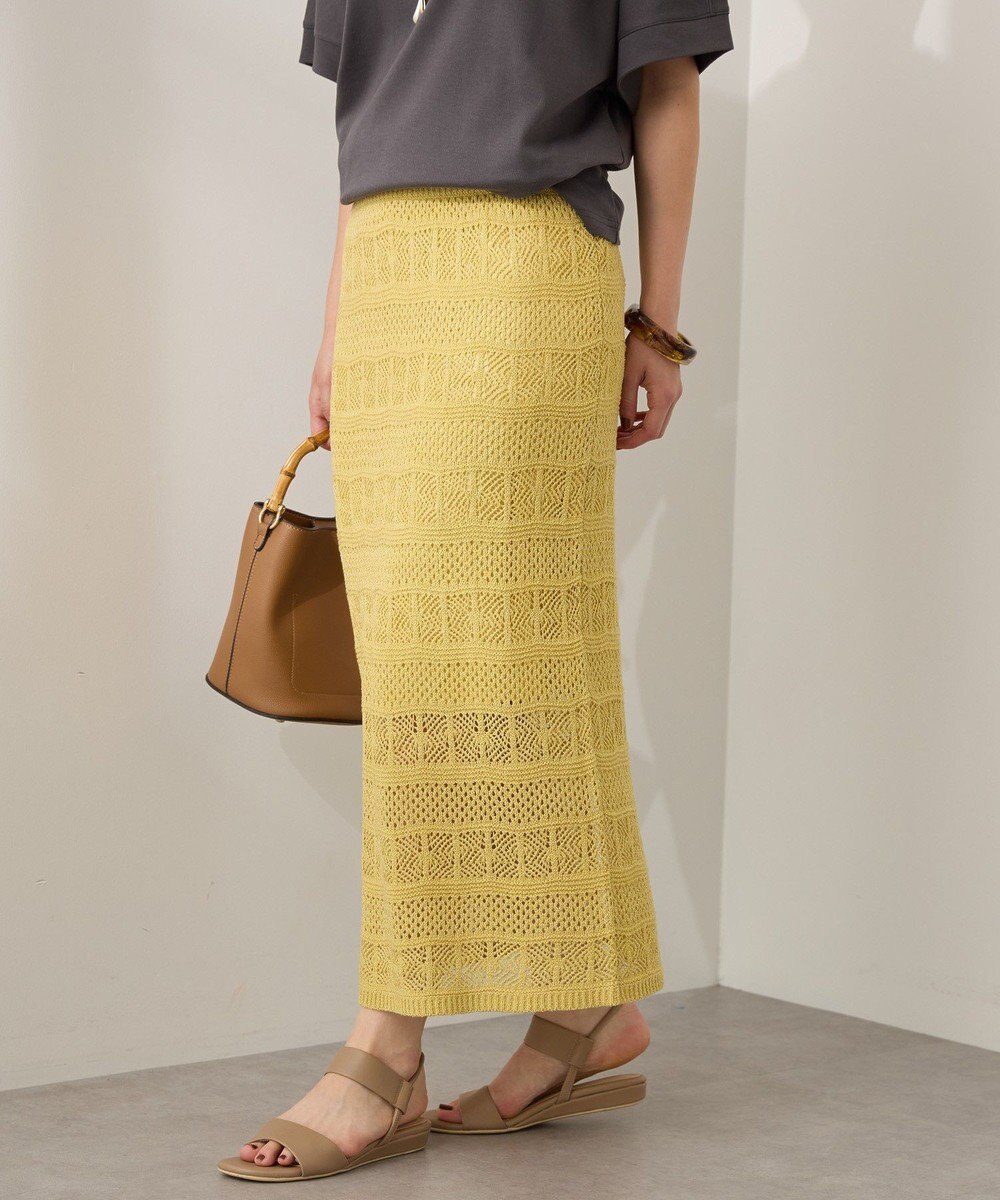 AMERICAN HOLIC レース編みニットタイトスカート 
