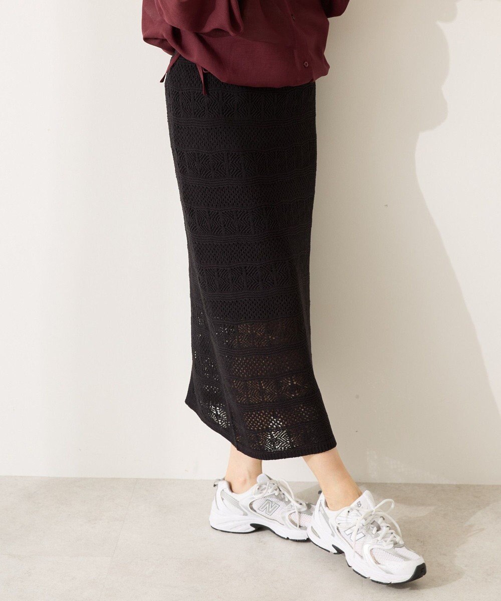 AMERICAN HOLIC レース編みニットタイトスカート 