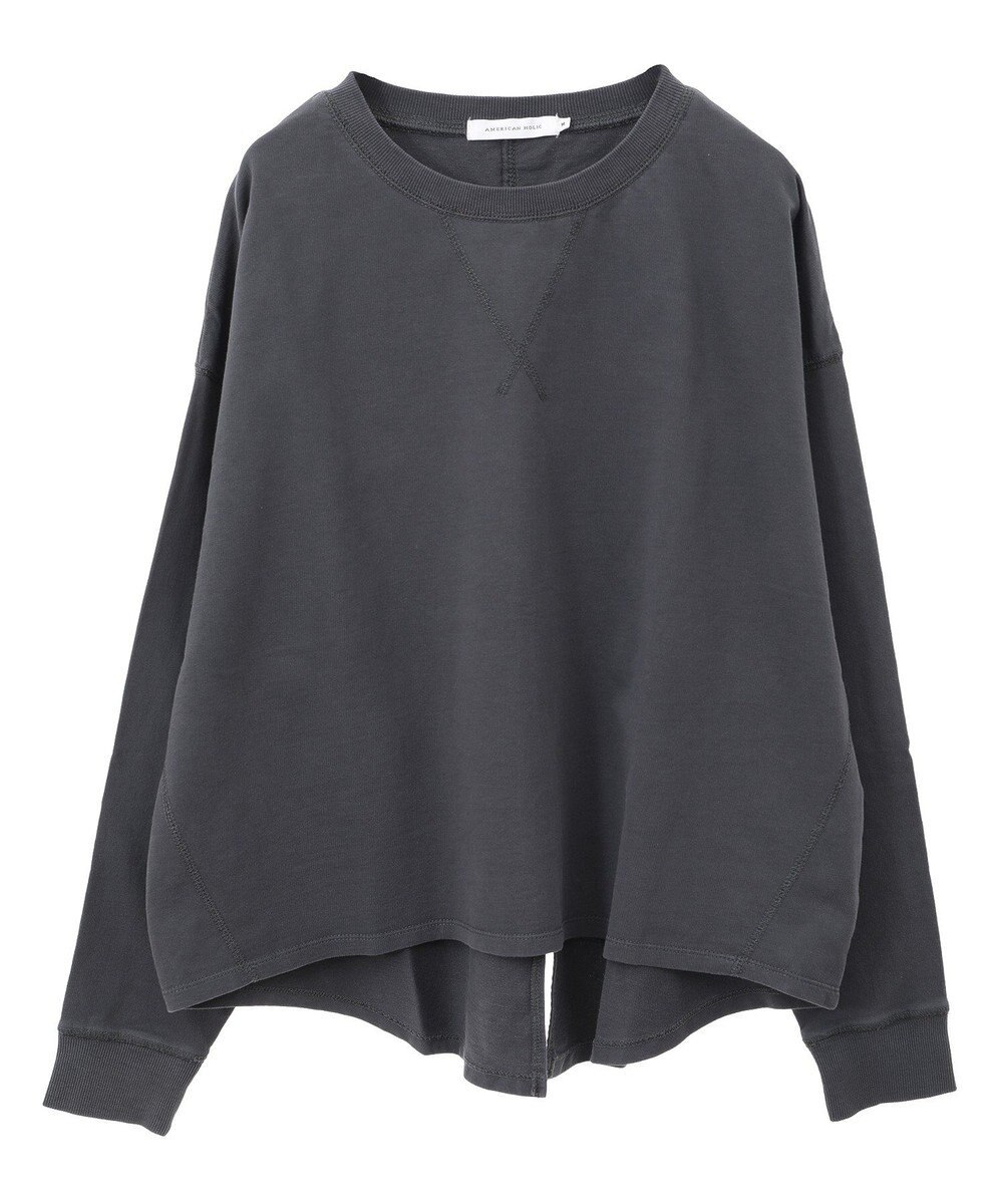 AMERICAN HOLIC ピグメント加工裏毛ルーズプルオーバー 