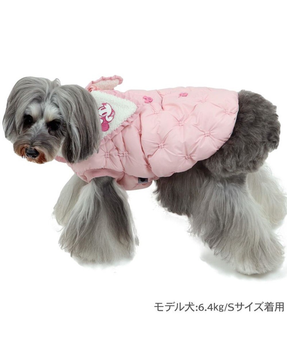 PET PARADISE ディズニー ミニーマウス 遠赤外線 ベスト ツイード襟  小型犬 