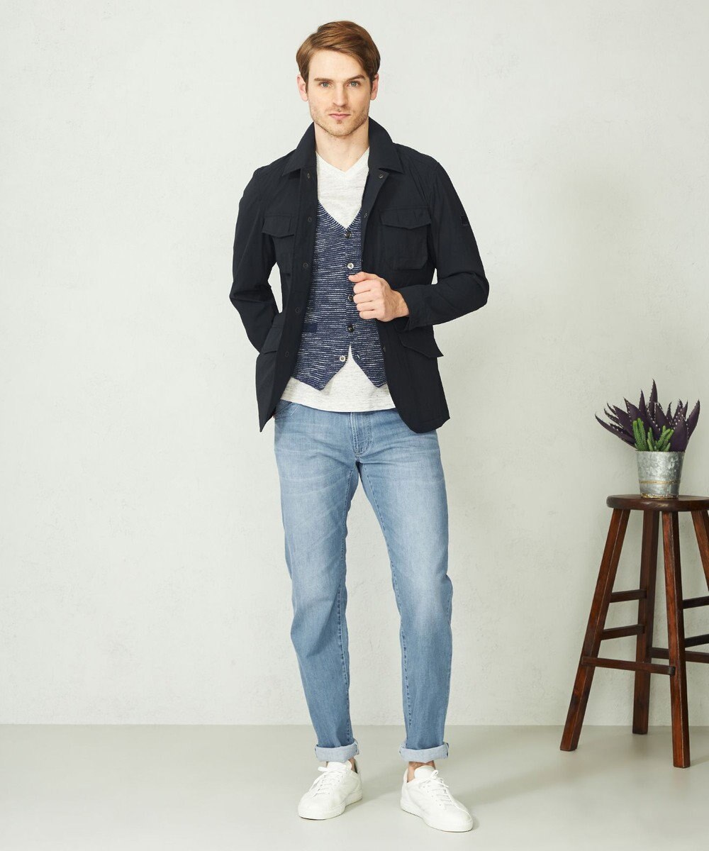 JOSEPH ABBOUD 【吸水速乾】リネンハニカムTシャツ 