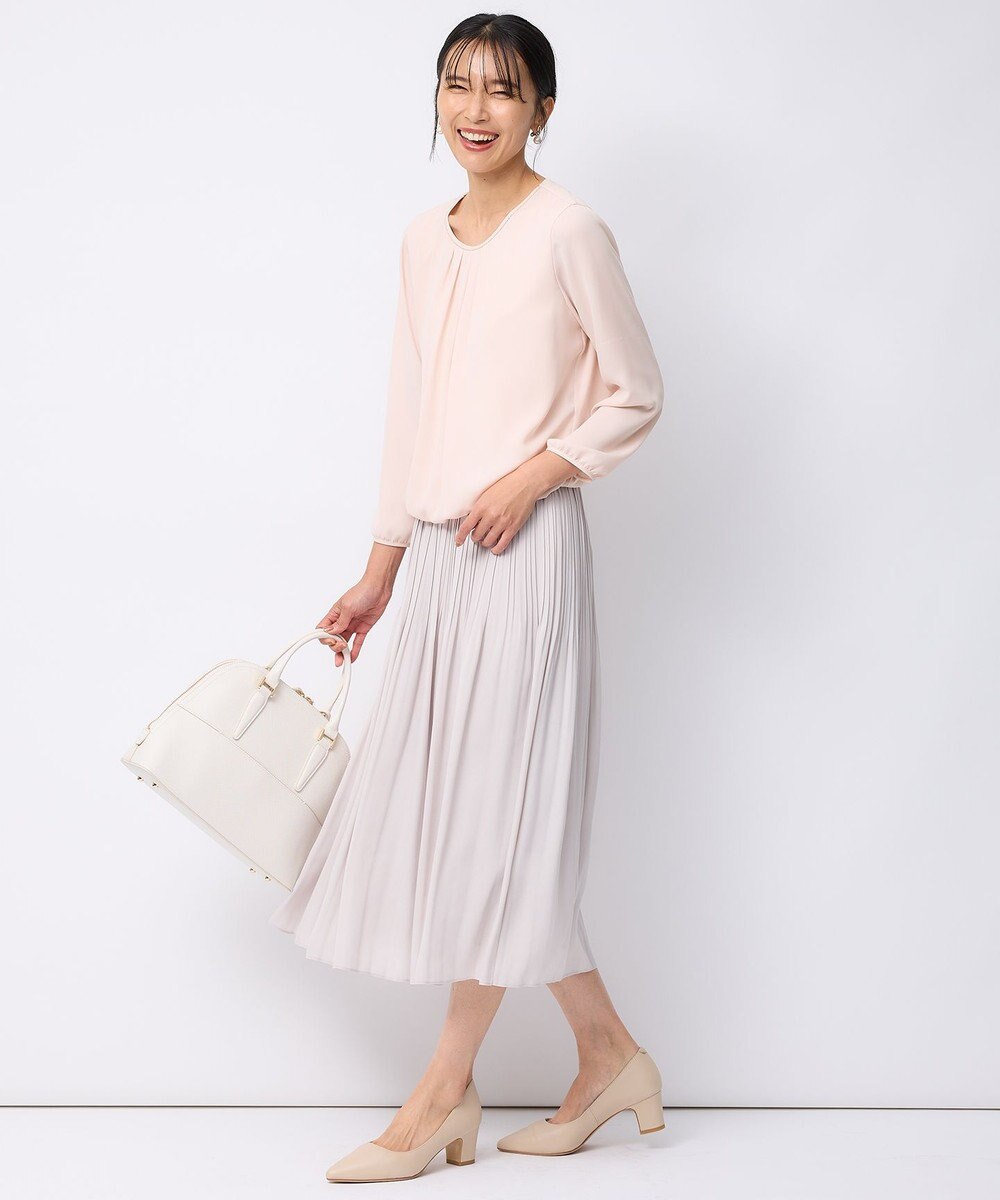 23区 L 【洗える】シルキーデシン ボールチェーン カットソー 