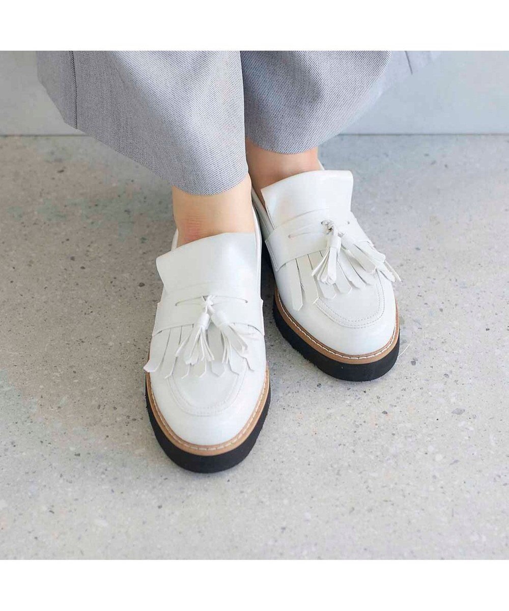 MODE ET JACOMO <carino>【レイン対応】【2WAY】厚底タッセルローファー 