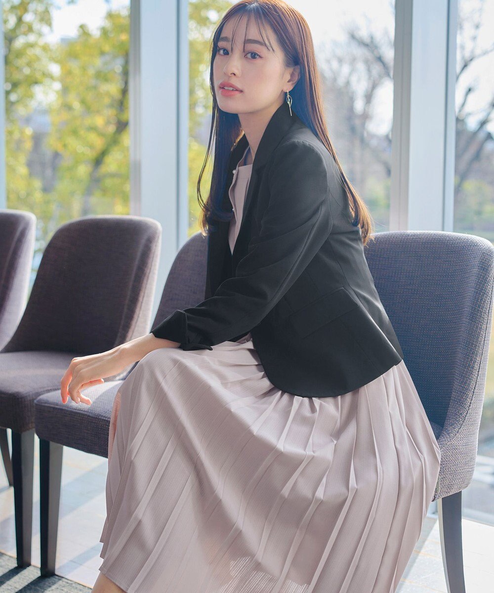 Tiaclasse 【新色追加・洗える】パールボタンプリーツワンピース 