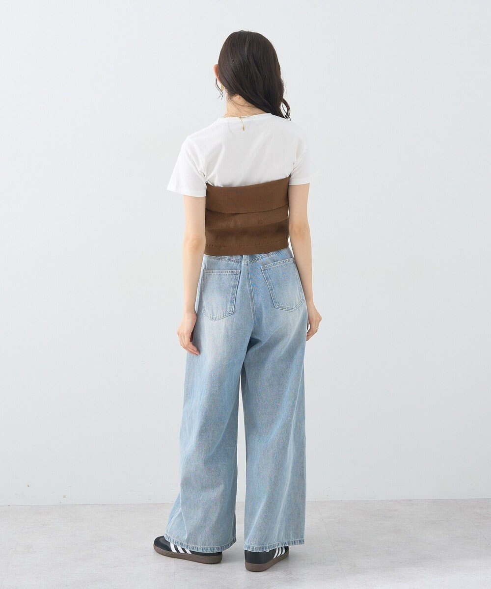 earth music&ecology ＳＥＴ２点コンパクトＴＥＥ＋マルチｗａｙニットビスチ 