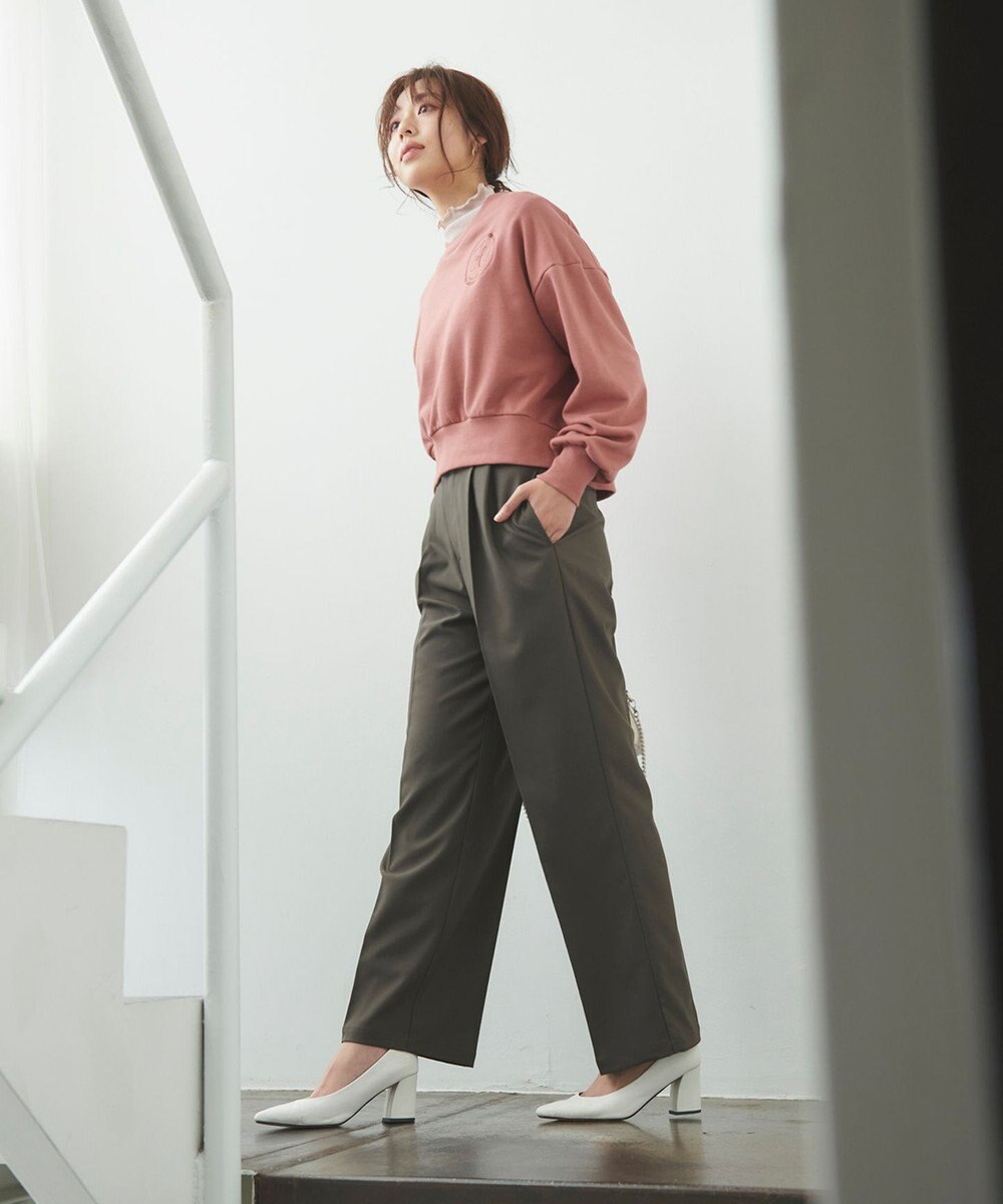 Feroux 【洗える】ロゴ刺繍裏毛 プルオーバー 